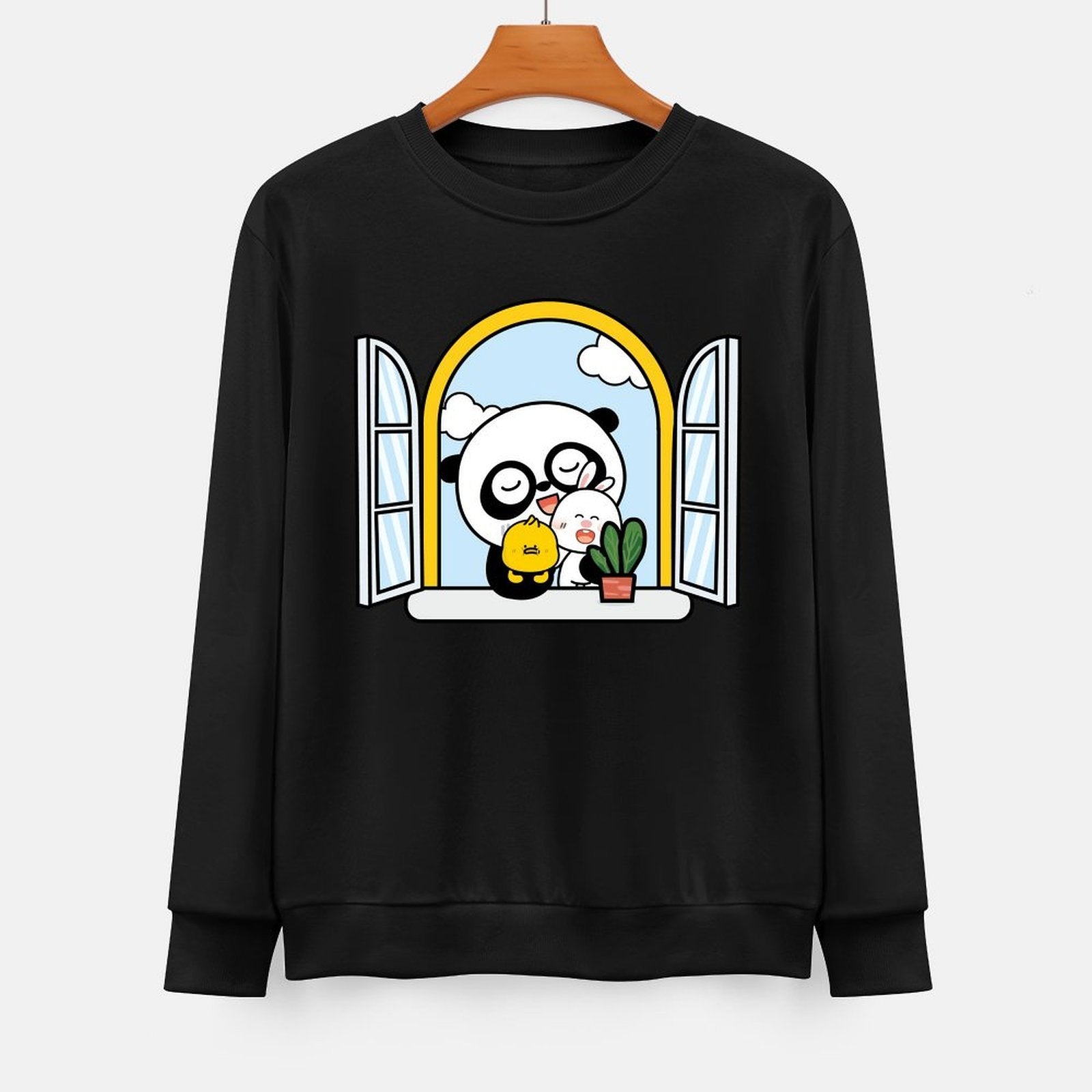 Front Patterned Long Sleeve TopBatch-Printed ActiveWear